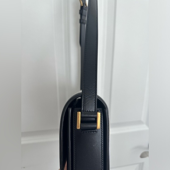 Saint Laurent Tweed Houndstooth Medium Solferino in Black - Picture 6 of 16